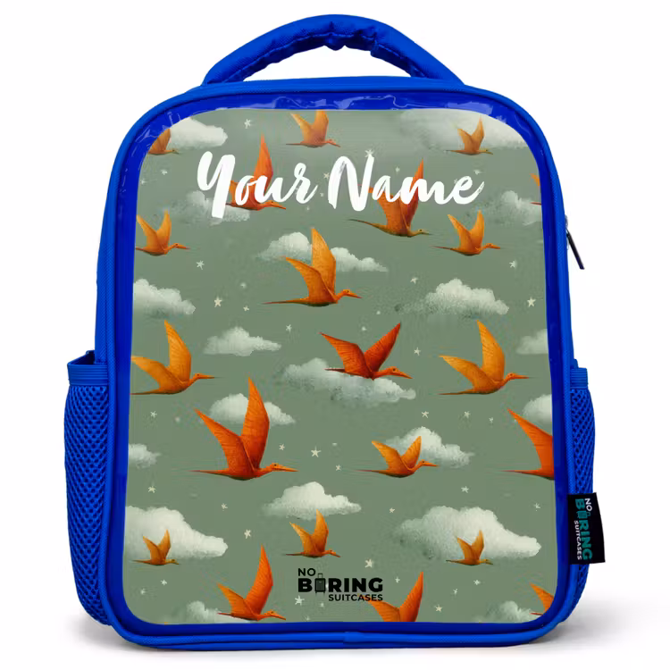 Kids backpack - Blue - Pattern - Dino - Pterosaurs — 1