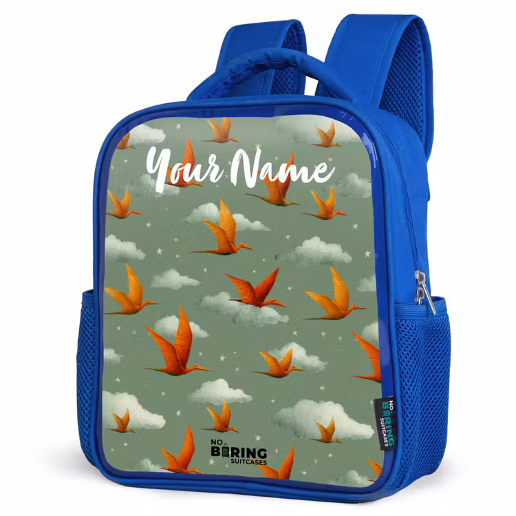 Kids backpack - Blue - Pattern - Dino - Pterosaurs — 3