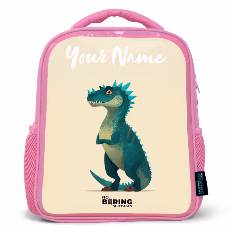 Kids backpack - Pink - Dino - Animal - Blue - Green — 1