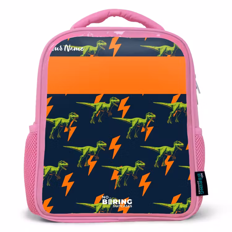 Kids backpack - Pink - Dinos - Lightning - Animals - Blue — 1