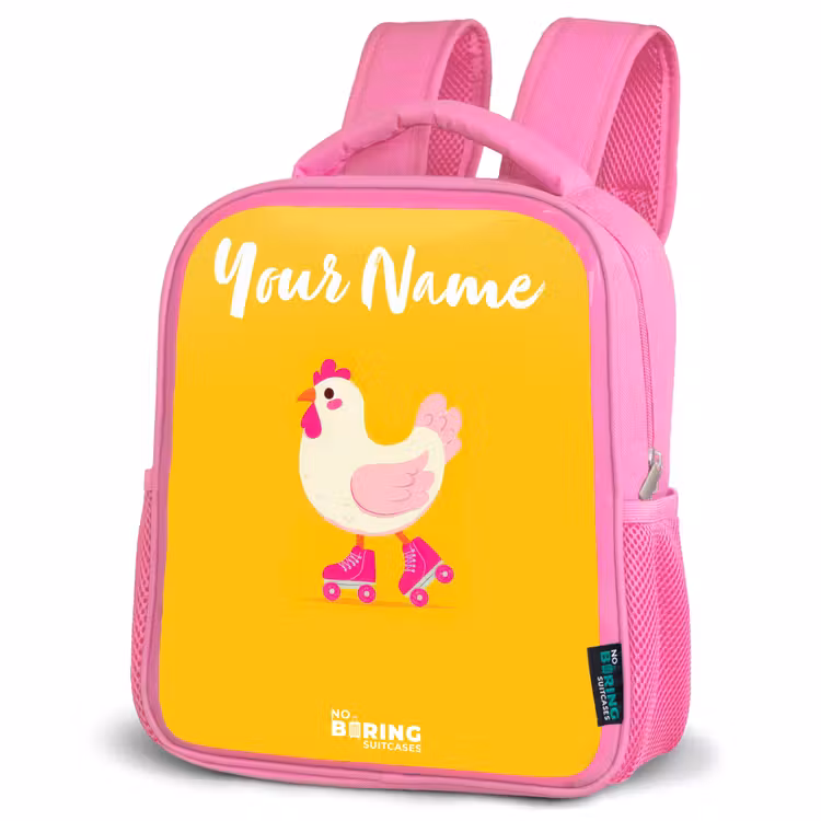 Kids backpack - Pink - Kip - Roller skates - Yellow — 4