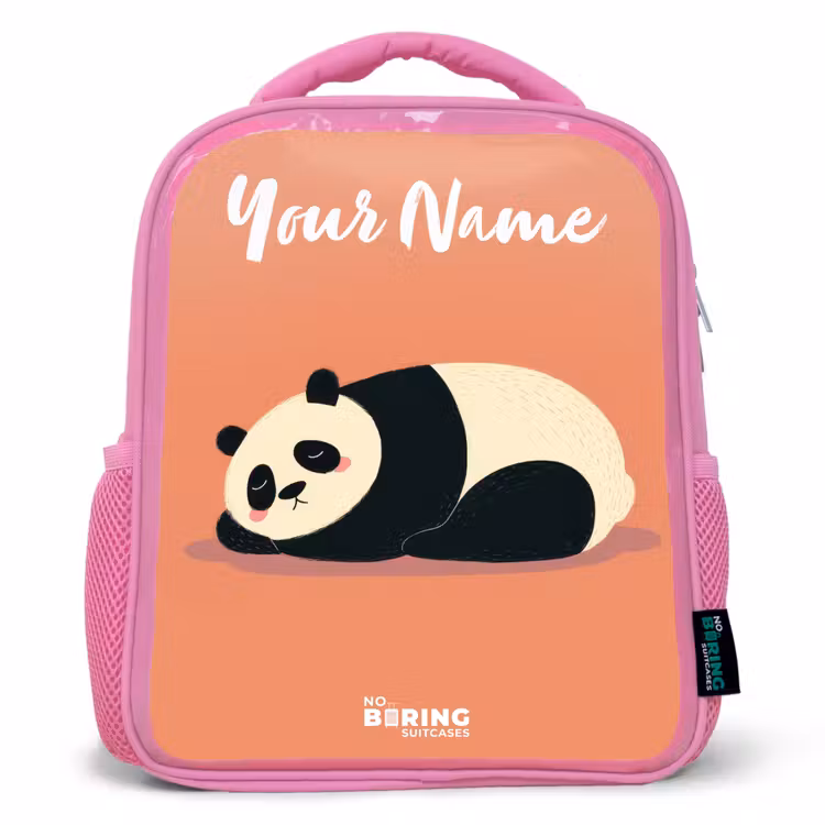 Kids backpack - Pink - Panda - Sleeping - Orange — 1