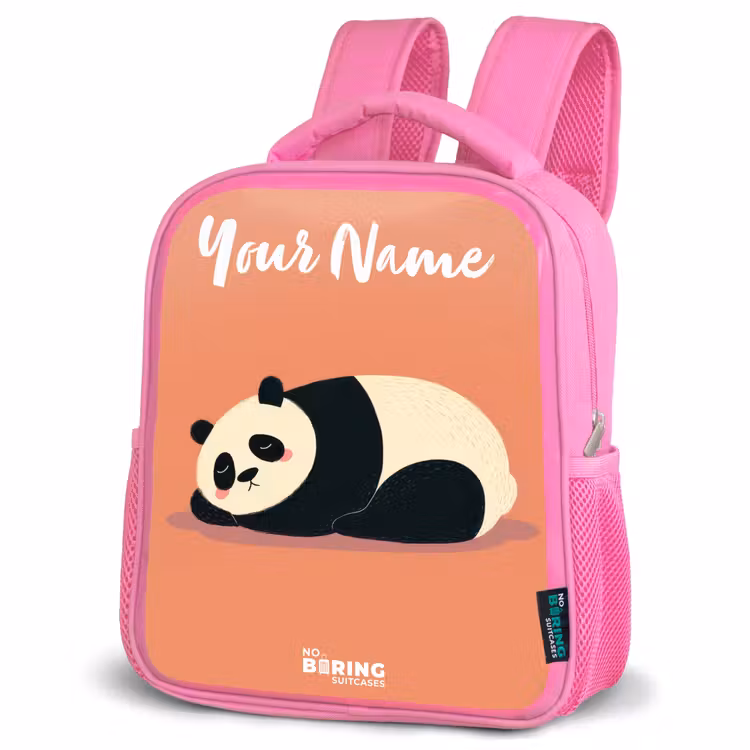 Kids backpack - Pink - Panda - Sleeping - Orange — 4