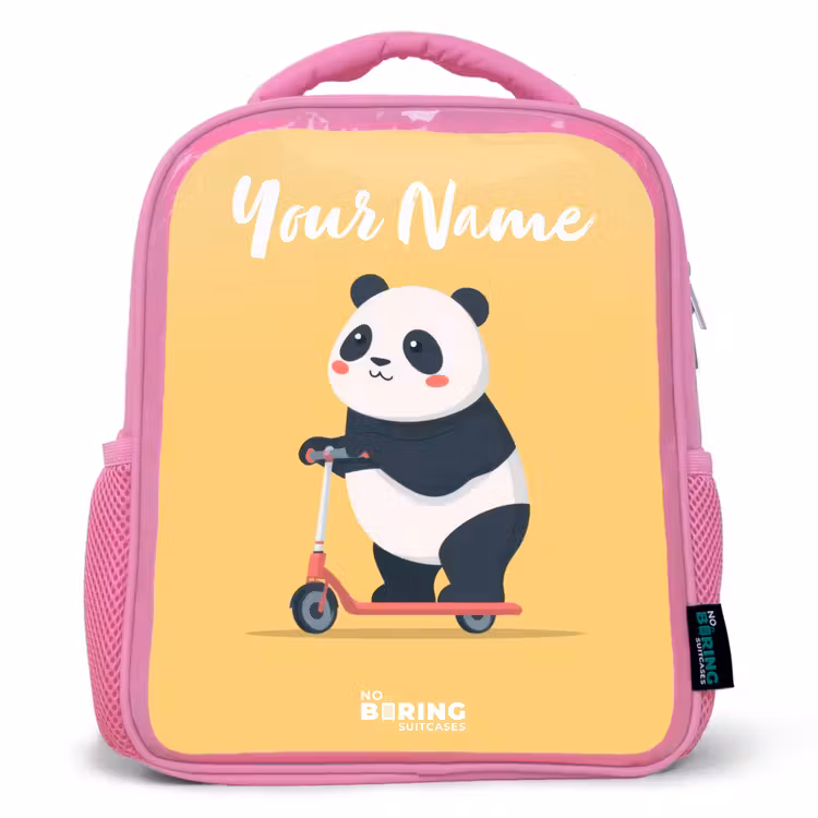 Kids backpack - Pink - Panda - Step - Yellow — 1