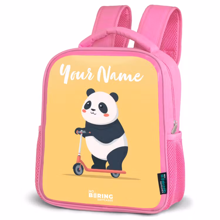 Kids backpack - Pink - Panda - Step - Yellow — 4
