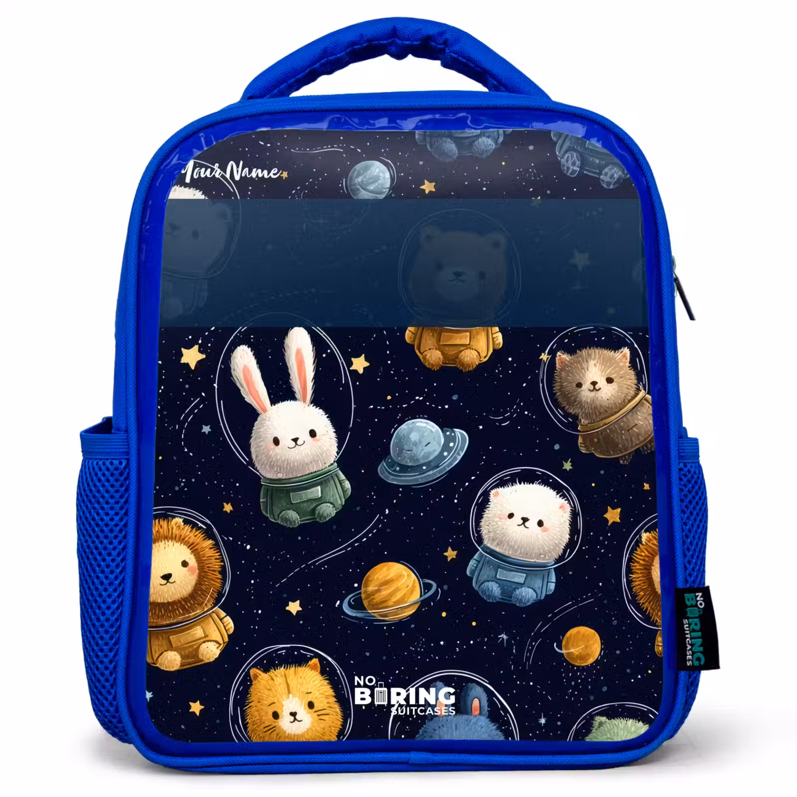 Kids backpack - Blue - Animals - Astronaut - Planets - Stars — 1