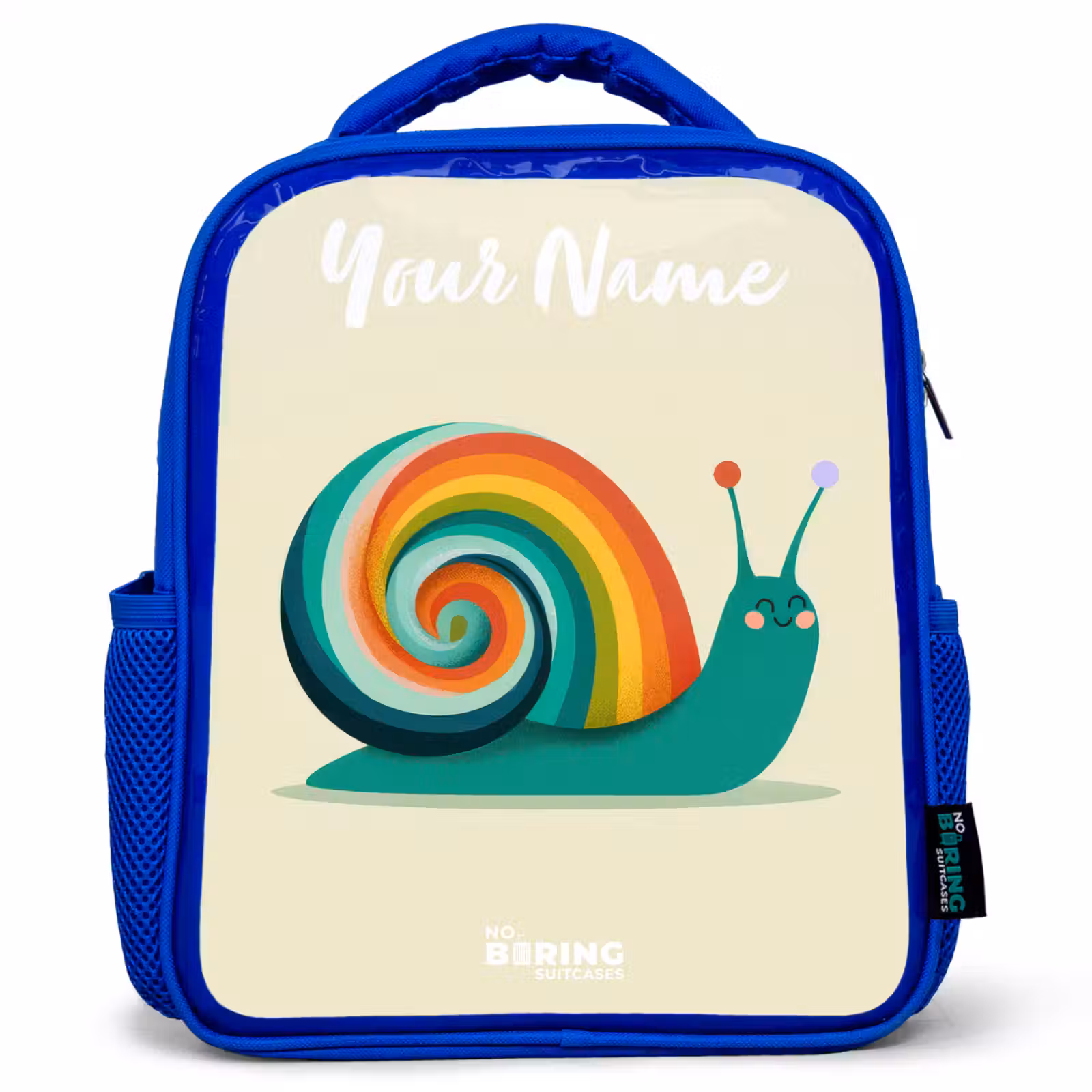 Kids backpack - Blue - Snail - Rainbow - Colorful — 1