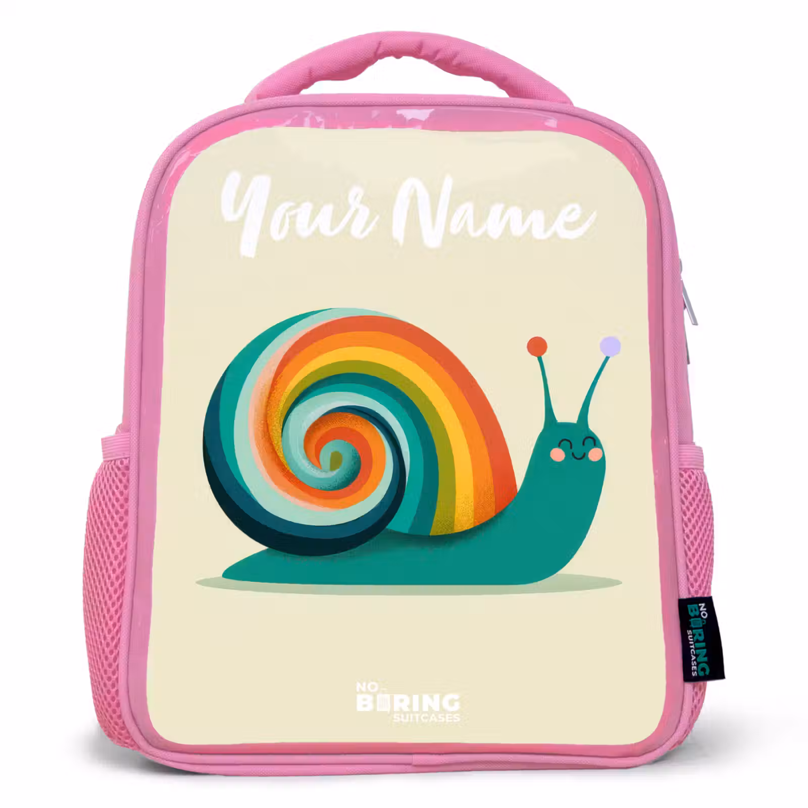 Kids backpack - Pink - Snail - Rainbow - Colorful — 1