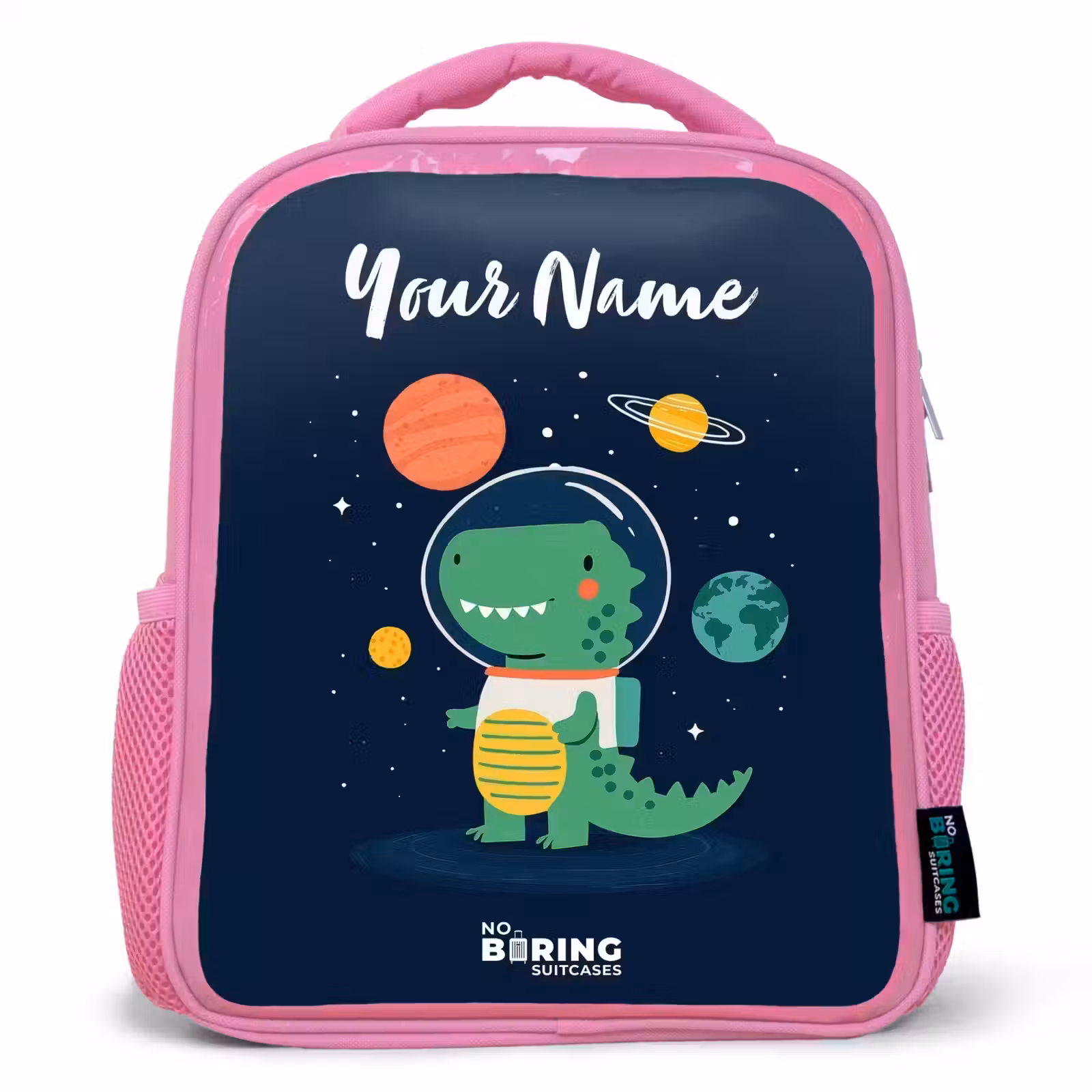 Kids backpack - Pink - Space - Dino - Planets - Stars — 1