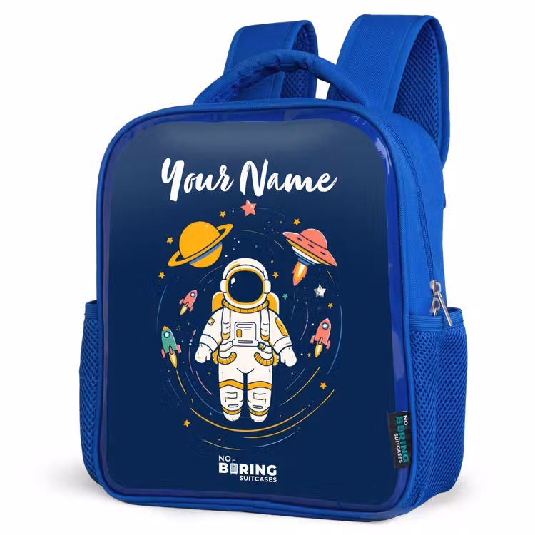 Kids backpack - Blue - Astronaut - Planet - Stars - Rocket — 3