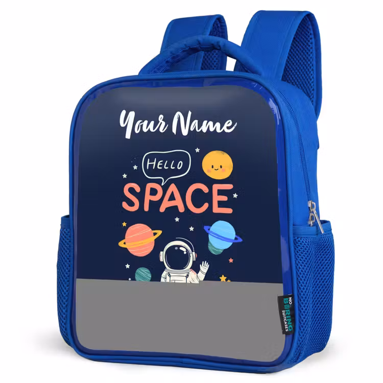 Kids backpack - Blue - Astronaut - Quote - Planets - Stars — 3