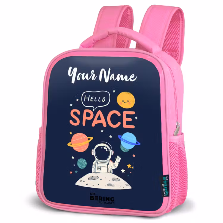 Kids backpack - Pink - Astronaut - Quote - Planets - Stars — 4