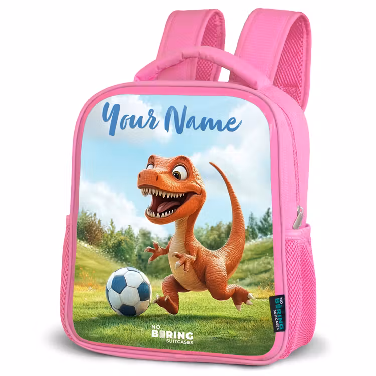 Kids backpack with name - Pink - Soccer - Dino - Sports — 4