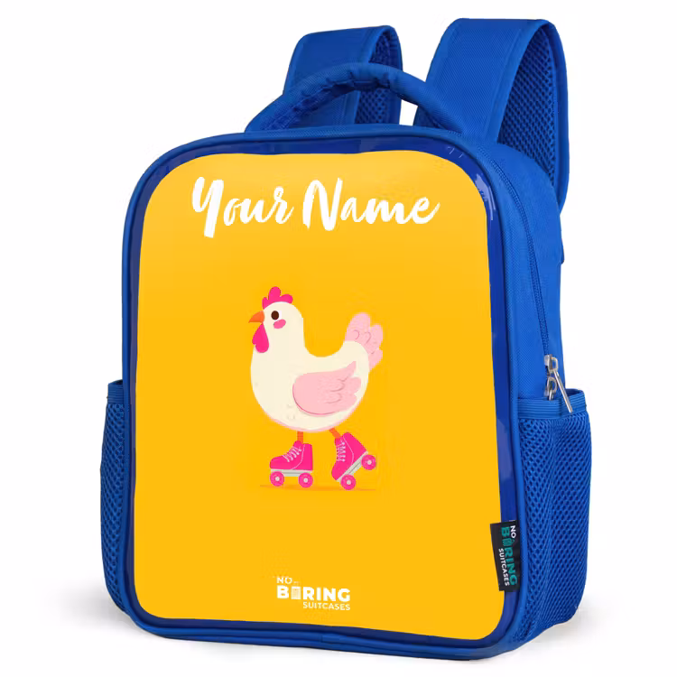 Kids backpack - Blue - Kip - Roller skates - Yellow — 3