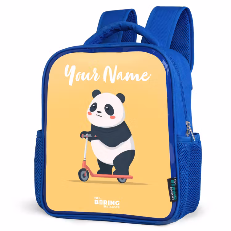 Kids backpack - Blue - Panda - Step - Yellow — 3