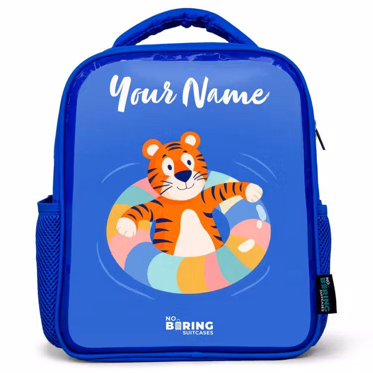 Kids backpack - Blue - Tiger - Swimming Band - Water — 1