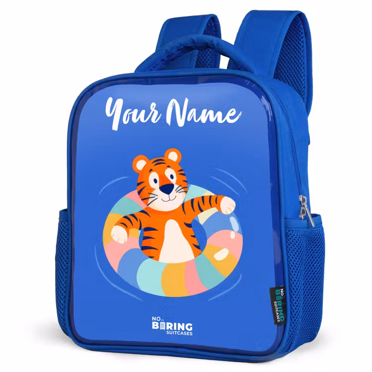 Kids backpack - Blue - Tiger - Swimming Band - Water — 3