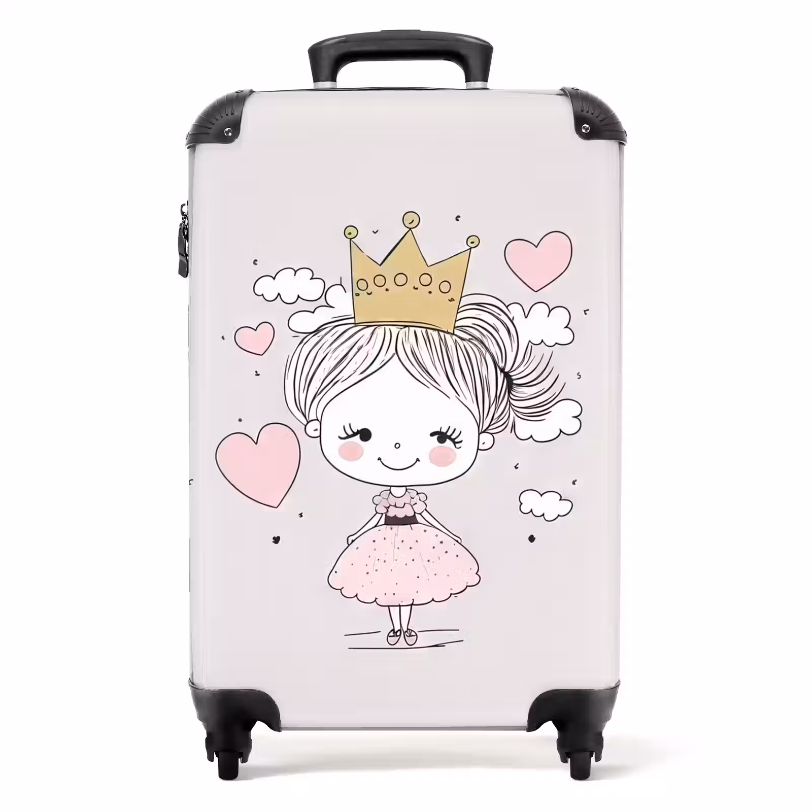 Suitcase - Little princess with hearts — 1