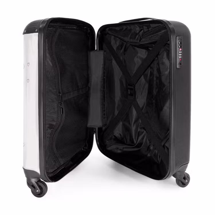 Suitcase - Princess with crown and pink hearts — 3