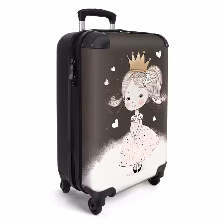Suitcase - Shy princess with flower — 4
