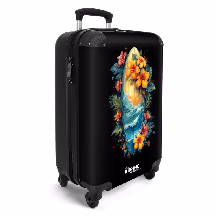 Suitcase - Surfboard Surrounded by Flowers — 4