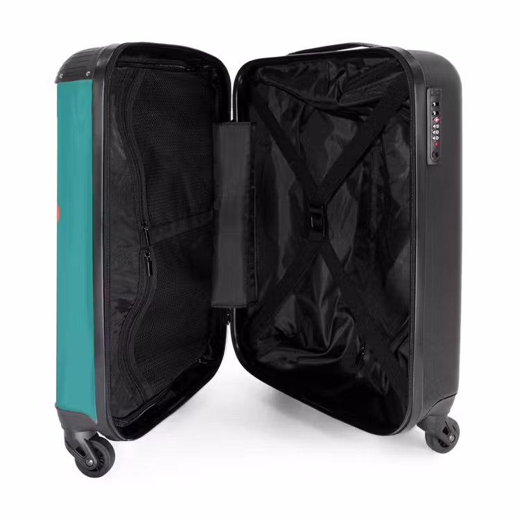 Suitcase - Pixel robot green — 3