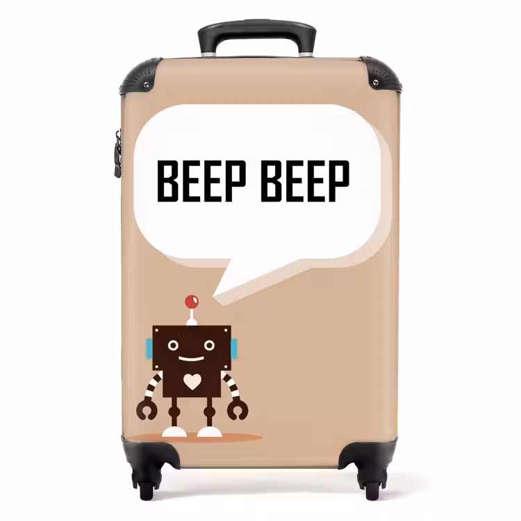 Suitcase - Talking robot beige — 1