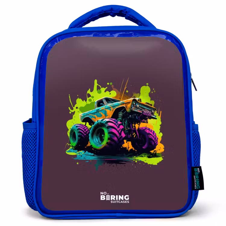 Kids backpack - Blue - Neon Wheels — 1