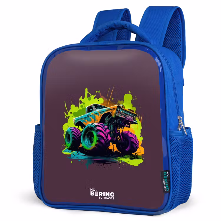 Kids backpack - Blue - Neon Wheels — 3