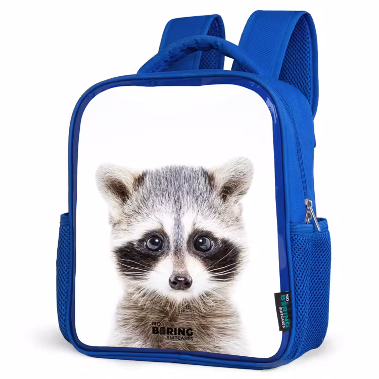Kids backpack - Blue - Rachid Racoon — 3