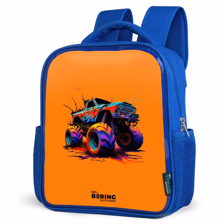 Kids backpack - Blue - Rainbow Wheels — 3
