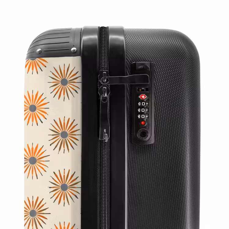 Suitcase with name - Daisy - Pattern - Orange — 6