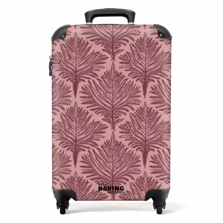 Suitcase with name - Fern - Pattern - Purple — 1