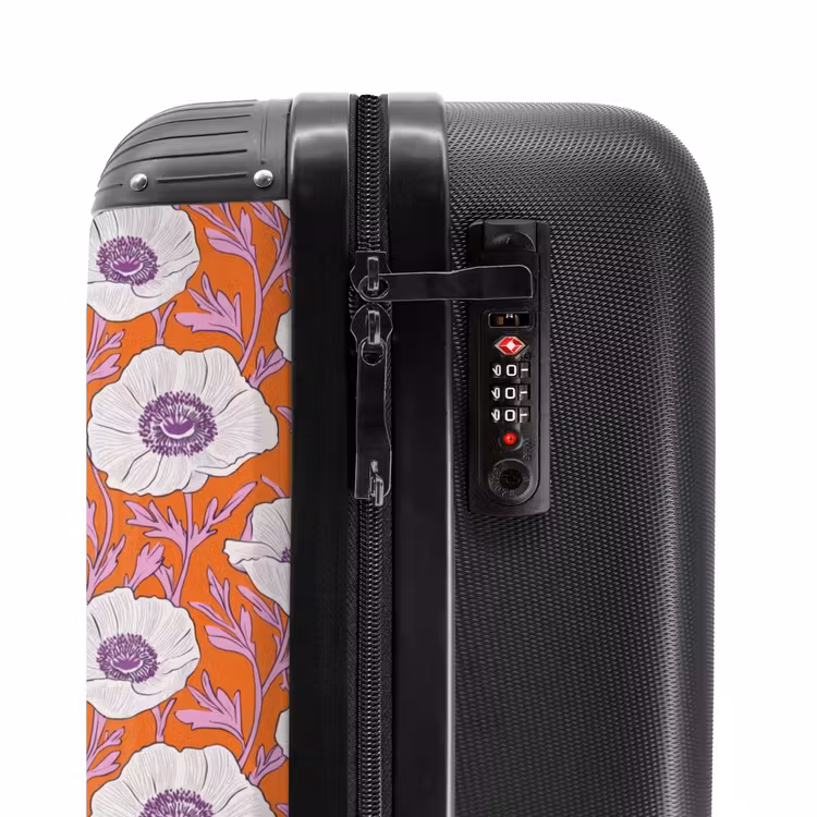 Suitcase - Flowers - Graphic - Orange — 5