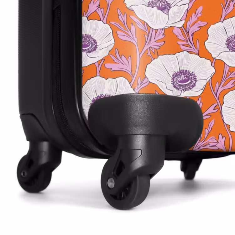 Suitcase - Flowers - Graphic - Orange — 6