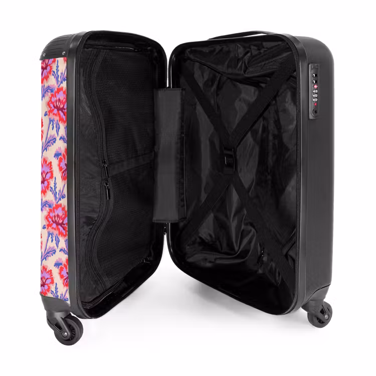 Suitcase with name - Flowers - Pattern - Multicolored — 5