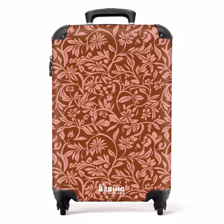 Suitcase - Flowers - Print - Pink — 1