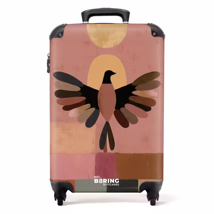 Suitcase - Illustration - Bird - Plains - Colorful — 1