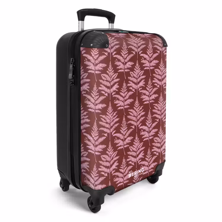 Suitcase with name - Leaf - Pattern - Purple — 2