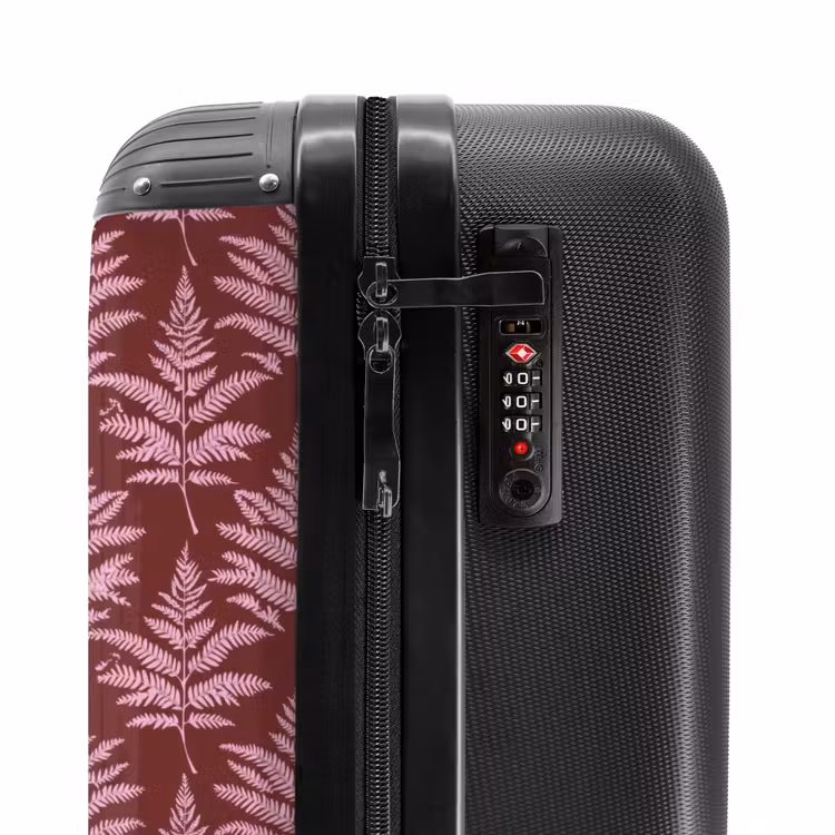Suitcase with name - Leaf - Pattern - Purple — 6
