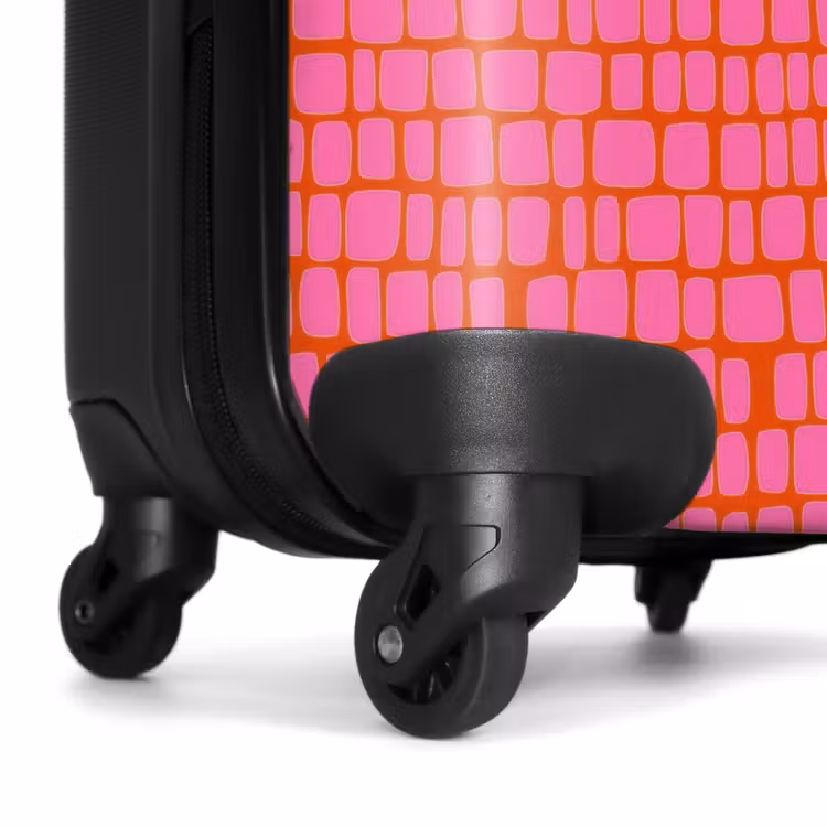 Suitcase - Organic - Grid - Pink — 6