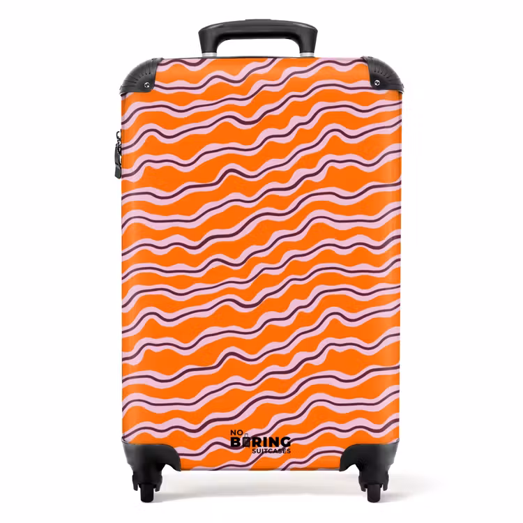 Suitcase - Retro - Wavy - Orange — 1