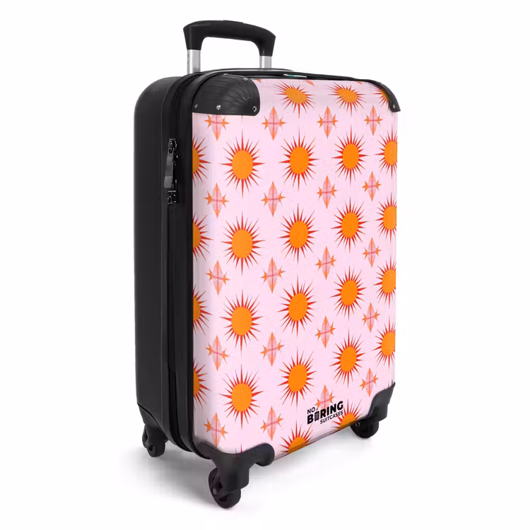 Suitcase with name - Sun - Pattern - Pink — 2