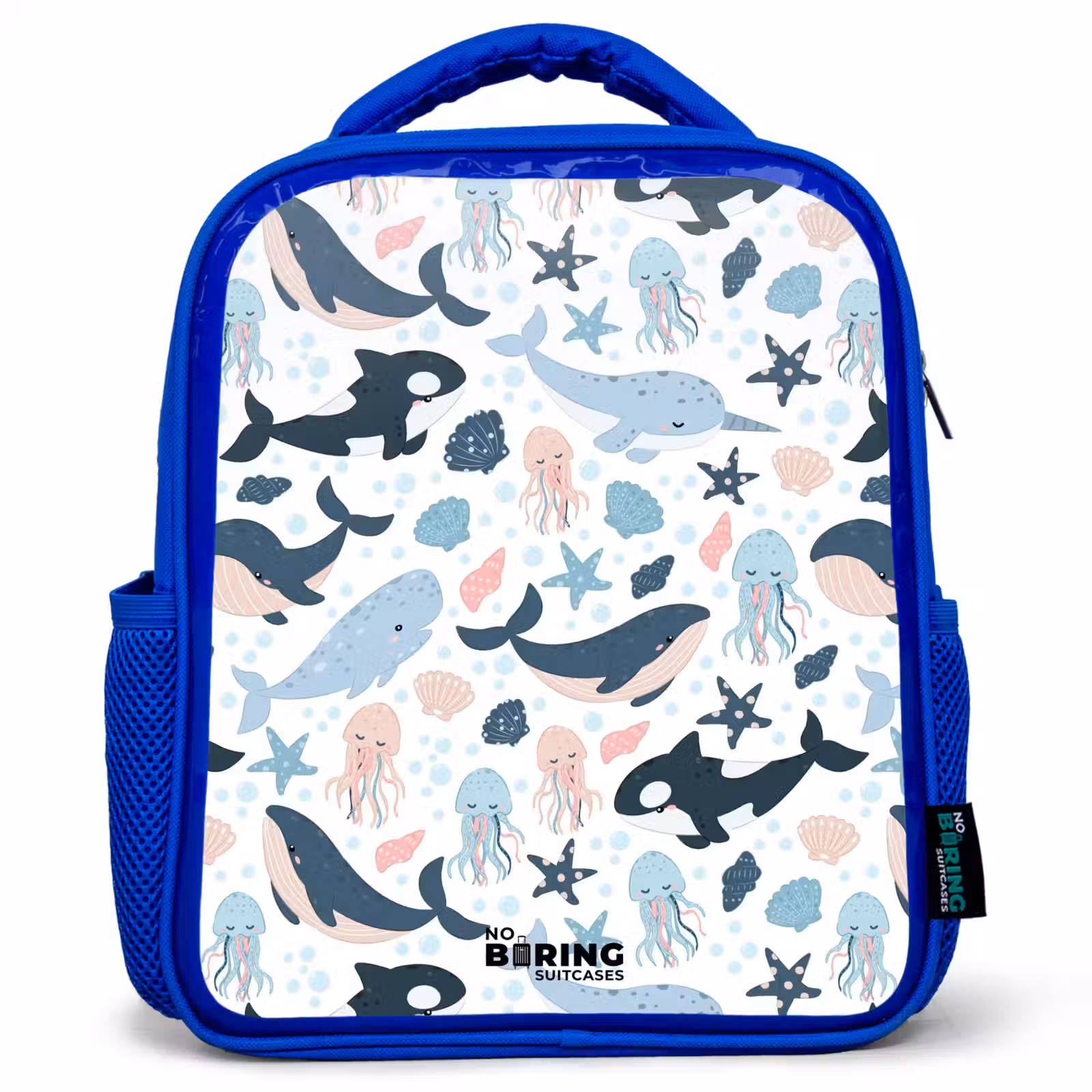 Kids backpack - Blue - Ocean animals colorful — 1