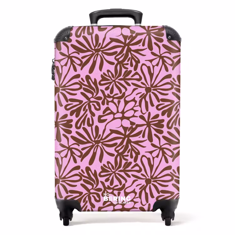 Suitcase with name - Organic - Pattern - Pink — 1
