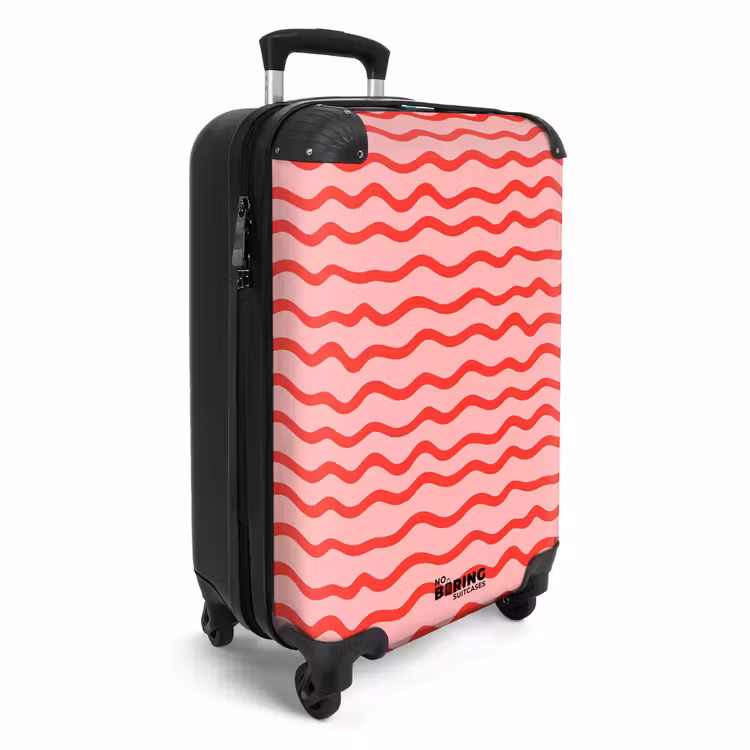 Suitcase with name - Playful - Pattern - Red — 2