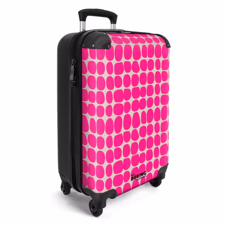 Suitcase with name - Polka dots - Pattern - Pink — 2