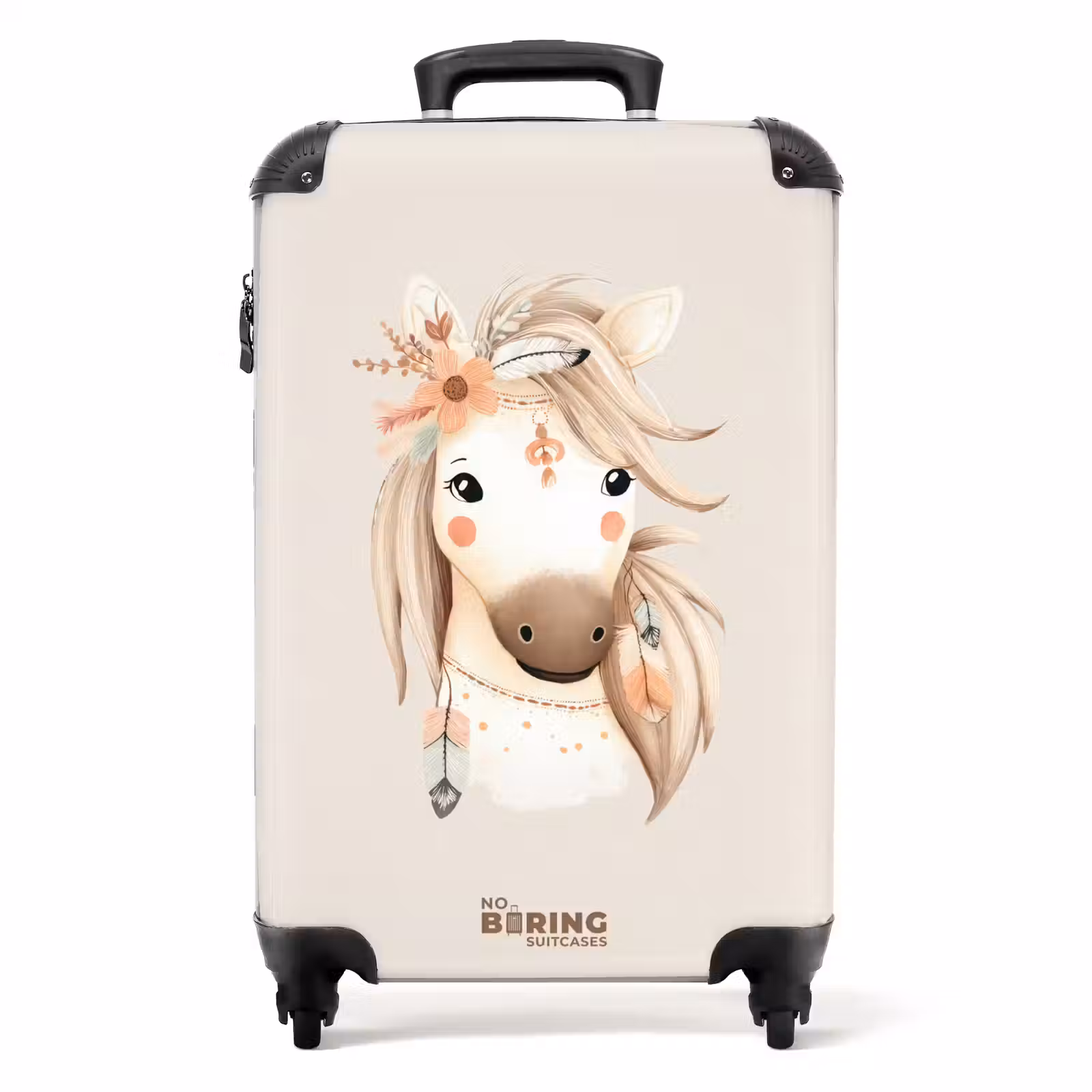 Suitcase - Bohemian horse in pastel colors — 1
