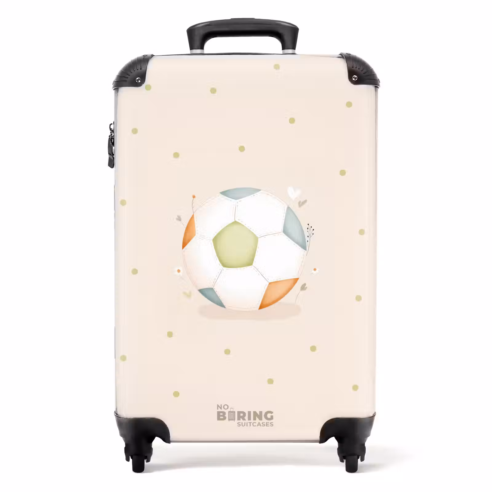 Suitcase - Soccer in beige pastel colors — 1
