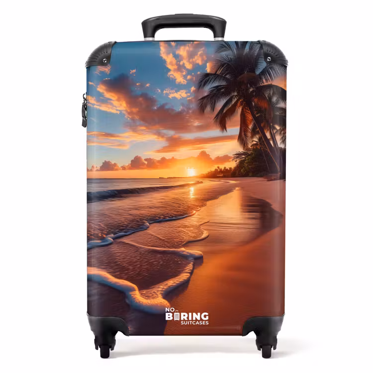 Suitcase - Beach at sunset — 1